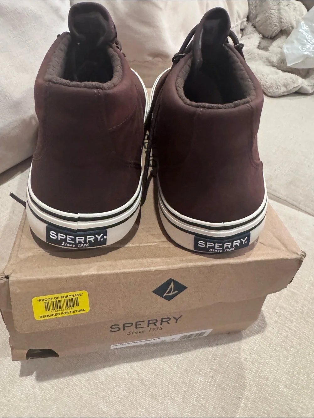 Sperry Men’s Brown High-Top waterproof Sneaker boot